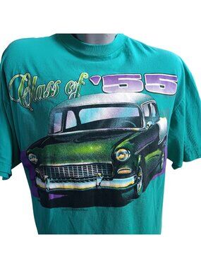 Rockabilly Auto Club Vintage XL T-shirt 1990's AOP Warner Bros "Class Of 55"